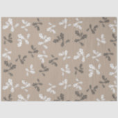 Herfst Herfst bladeren bruin taupepatroon Tissuepapier (Voorkant)