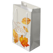Herfst herfst bladeren geschenkzak klein cadeauzakje (Achterkant Gekanteld)