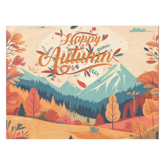 Herfst/Herfst/bladeren/kleurrijk Tafelkleed (Voorkant (Horizontaal))