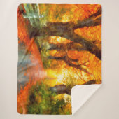 Herfst/Herfst/Bladeren/natuur Sherpa Deken (Voorkant)