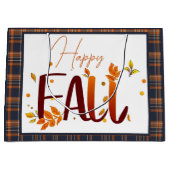 Herfst/herfst/bladeren/plaid Groot Cadeauzakje (Voorkant)