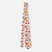 Herfst herfst bladeren terracotta bruin boho bruil stropdas (Achterkant)