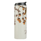 herfst Herfst bladeren verlaat aangepaste tekst Thermosbeker (Gedraaid links)