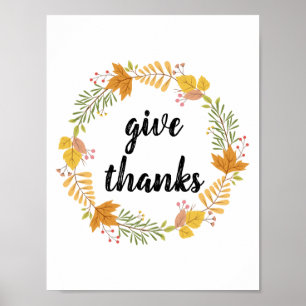 herfst herfst blij met deanksgiving poster