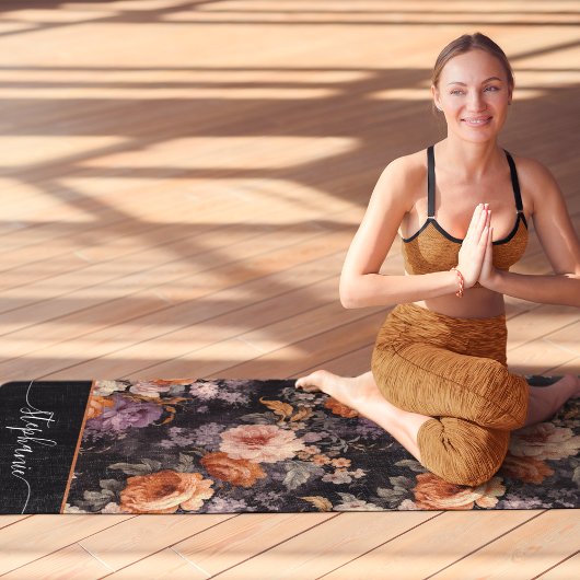 Herfst herfst bloemen gepersonaliseerd yogamat