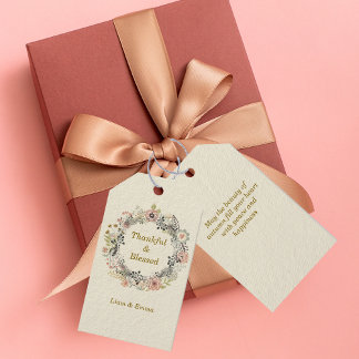 Herfst Herfst Bloemen Personaliseren textuur Cadeaulabel