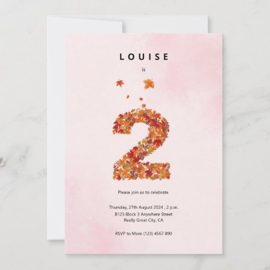 Herfst Herfst Bloementuin 2e Verjaardag Esthetisch Kaart (Voorkant)