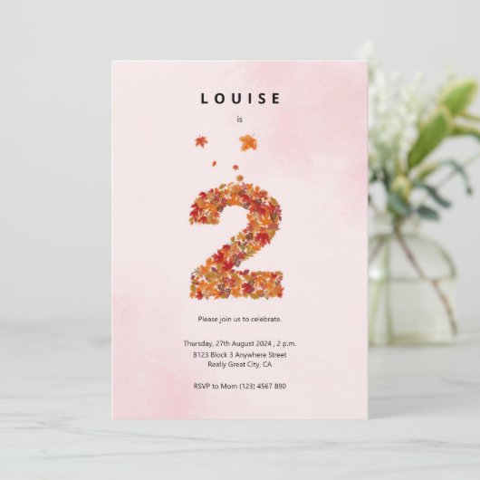 Herfst Herfst Bloementuin 2e Verjaardag Esthetisch Kaart (Staand voorkant)