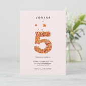 Herfst Herfst Bloementuin 5e Verjaardag Esthetisch Kaart (Staand voorkant)