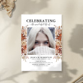 Herfst Herfst Bloom Funeral Memorial Programme Drieluik Uitnodiging