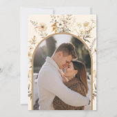 Herfst herfst Boho Wildflower bruiloft foto Save The Date (Achterkant)