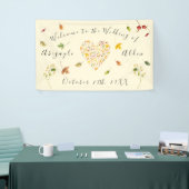 Herfst herfst bos rustieke bruiloft spandoek (Beurs)