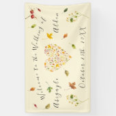 Herfst herfst bos rustieke bruiloft spandoek (Verticaal)