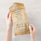 Herfst herfst bosbomen Natuur e-mail website All In One Uitnodiging (Afscheurbaar)