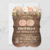 Herfst herfst broer en zus tweeling verjaardagsuit kaart (Voorkant)