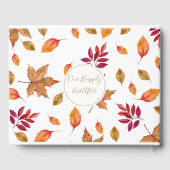 Herfst herfst bruiloft gasten boek aandenken (Achterkant)