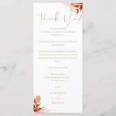 Herfst herfst bruiloft goud dank u plaats kaart (Voorkant)