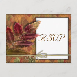 Herfst Herfst bruiloft RSVP Briefkaart