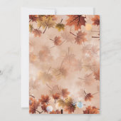 Herfst Herfst bruin verlaat Thanksgiving diner Kaart (Achterkant)