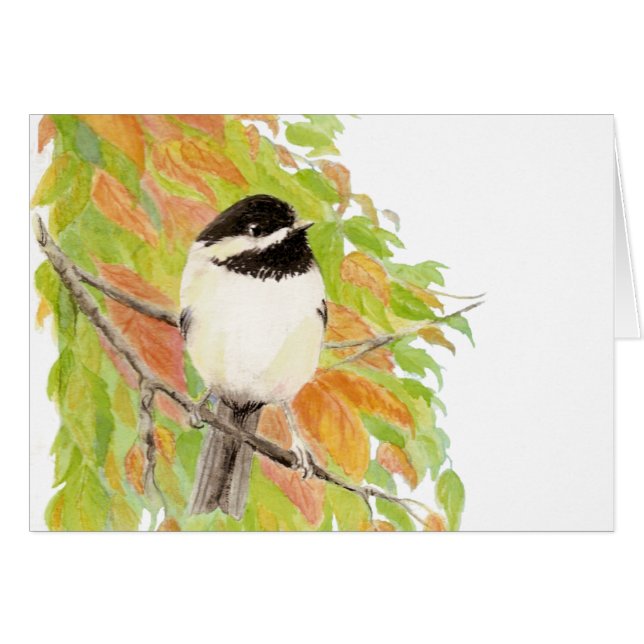 Herfst, Herfst, Chickadee, Vogel Natuur (Voorkant Horizontaal)