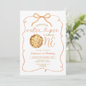 Herfst Herfst Cutie Pie Herfst Gingham 1e Verjaard Kaart (Staand voorkant)