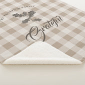 Herfst Herfst Dankbaarheid gebladerte Taupe Plaid Sherpa Deken (3/4)