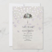 herfst - Herfst de Witte Uitnodiging van het Baby (Voorkant)