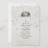  herfst - Herfst de Witte Uitnodiging van het Baby (Voorkant)