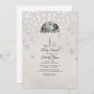  herfst - Herfst de Witte Uitnodiging van het Baby