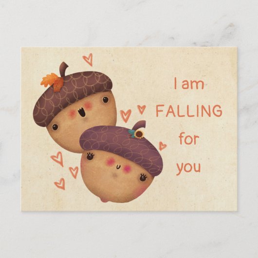 Herfst Herfst Eikels Schattigee Halloween Thanksgi Feestdagenkaart (Voorkant)