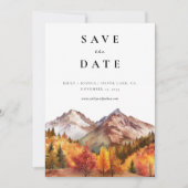 Herfst herfst elegante bruiloft save the date (Voorkant)