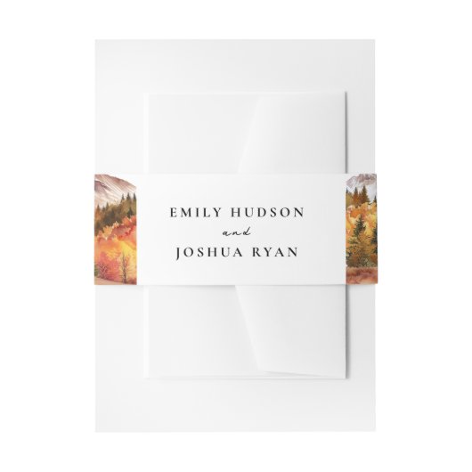 Herfst herfst elegante bruiloft uitnodigingen wikkel (Voorkant Voorbeeld)