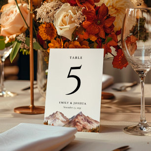 Herfst herfst Elegante Trouwtafel Kaart