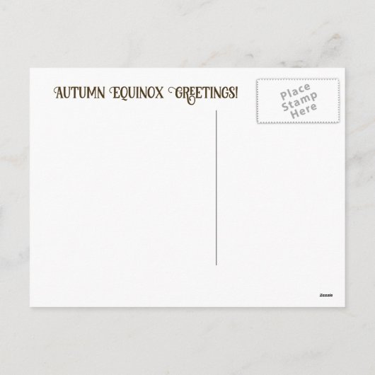 Herfst Herfst Equinox Uil en Kaarsen Mystiek Feestdagenkaart (Achterkant)