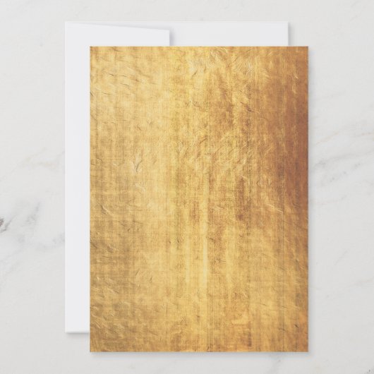 Herfst Herfst Faux Gold Leaf & Stick Krans Bruilof Kaart (Achterkant)