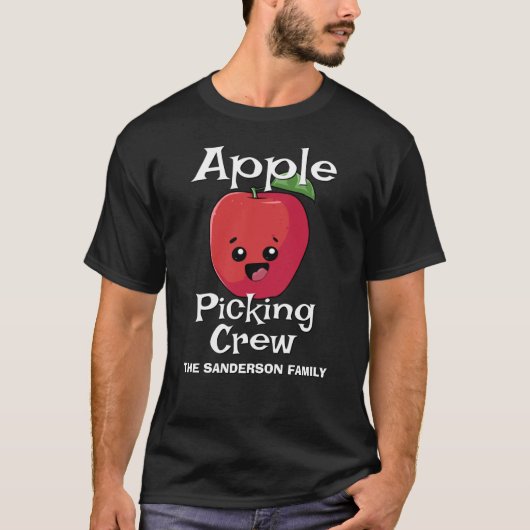 Herfst herfst gelijkend familie Apple Pick Crew T-shirt (Voorkant)