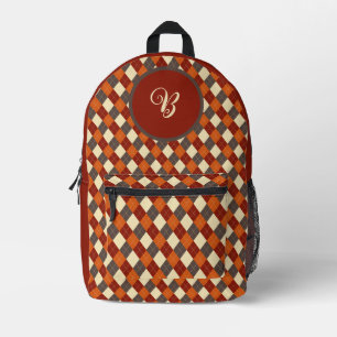 Herfst/Herfst Gingham patroon Bedrukte Rugzak