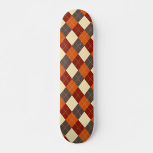 Herfst/Herfst Gingham patroon Skateboard