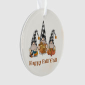 Herfst Herfst Gnomes Plaid Thanksgiving Ornament (voorkant)
