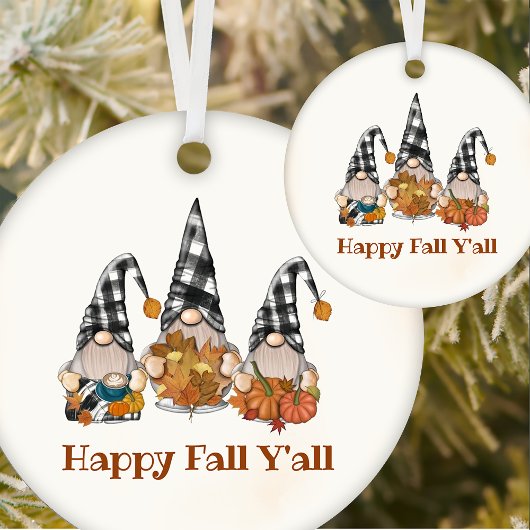 Herfst Herfst Gnomes Plaid Thanksgiving Ornament