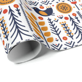 herfst herfst herfstkunstpatroon cadeaupapier (Rol Hoek)