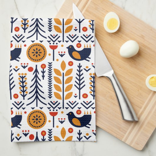 herfst herfst herfstkunstpatroon theedoek (Quarter Fold)