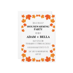 Herfst herfst housewarming uitnodigingen