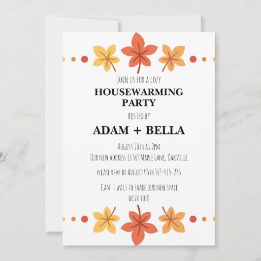 Herfst herfst housewarming uitnodigingen (Voorkant)