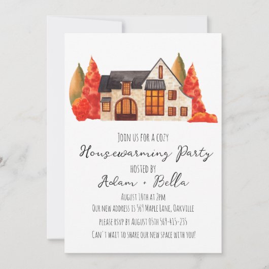 Herfst herfst housewarming uitnodigingen (Voorkant)