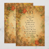 Herfst Herfst Huwelijksuitnodiging vertrekt Kaart (Voorkant / Achterkant)