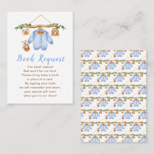 Herfst Herfst Kleding Line Boy Baby shower Informatiekaartje