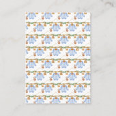 Herfst Herfst Kleding Line Boy Baby shower Informatiekaartje (Achterkant)