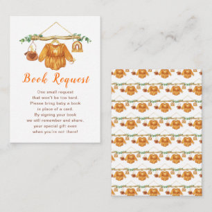 Herfst Herfst Kleding Line Meisje Baby shower Informatiekaartje