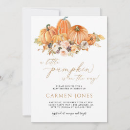 herfst Herfst kleine pompoen Baby shower uitnodigi Kaart